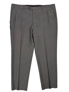 Giorgio Armani Dress Pants Grey Wool Trousers Textured 38x31